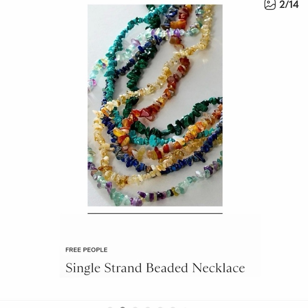 Free people single strand beaded necklace yellow